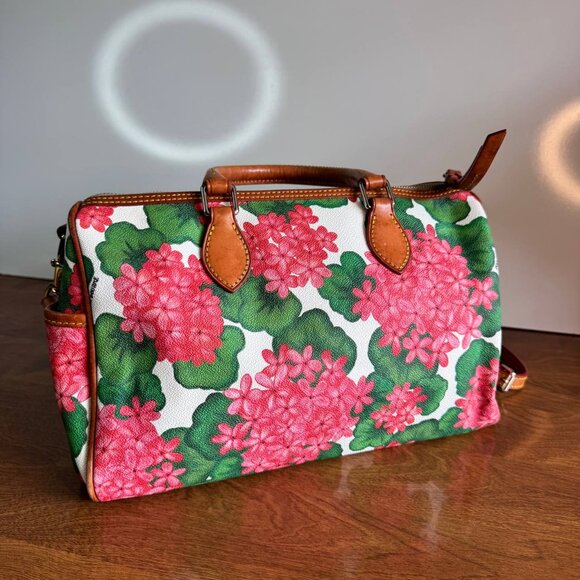 Dooney & Bourke Pink Hydrangea Medium Satchel Purse - Picture 8 of 14